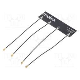 1 pcs x MOLEX - 212330-0100 - Antenna, Bluetooth,WiFi,ZigBee, linear, 70x20mm, U.FL, Len: 100mm