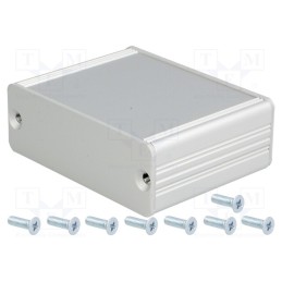 1 pcs x FISCHER ELEKTRONIK - AKG 69 24 50 ME - Enclosure: with panel, AKG, X: 69mm, Y: 50mm, Z: 24mm, aluminium, grey