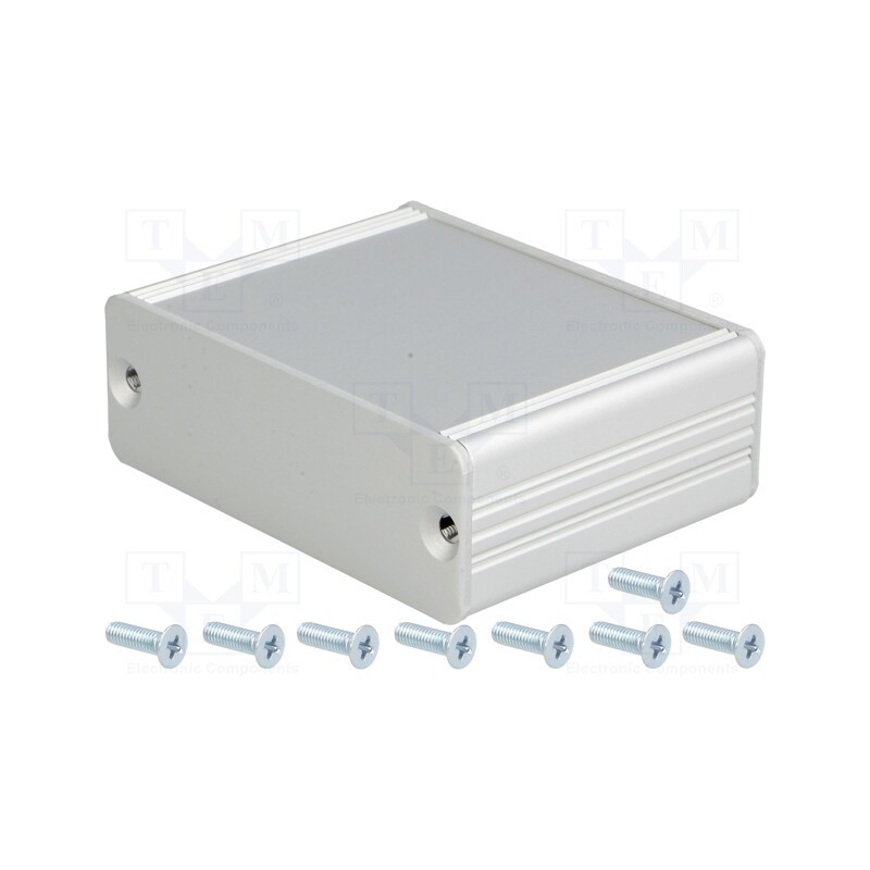 1 pcs x FISCHER ELEKTRONIK - AKG 69 24 50 ME - Enclosure: with panel, AKG, X: 69mm, Y: 50mm, Z: 24mm, aluminium, grey