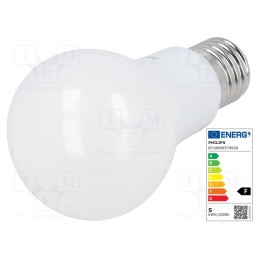 1 pcs x PHILIPS - 8718696579930 - LED lamp, white, E27, 230VAC, 470lm, P: 5W, 200°, 3000K, CRImin: 80