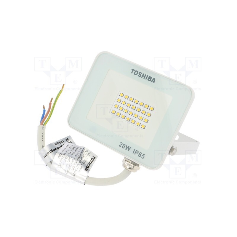 1 pcs x TOSHIBA LED LIGHTING - DELL-FL44020C5A021 - Lamp: LED flood light, 230VAC, 20W, neutral white, 120°, 4000K