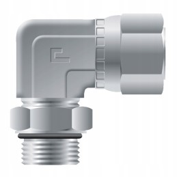 Hydraulic elbow connector 2x 9 16 orfs 620 bar