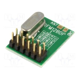 1 pcs x HOPE MICROELECTRONICS - RFM12B-868DP - Module: RF, FM transceiver, FSK, 868MHz, SPI, -105dBm, 2.2÷3.8VDC