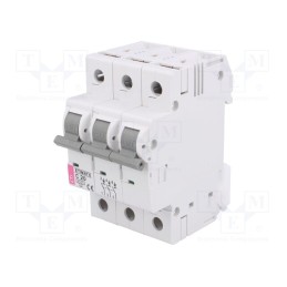 1 pcs x ETI POLAM - ETIMAT 6 3P C20 - Circuit breaker, 230/400VAC, Inom: 20A, Poles: 3, Charact: C, 6kA