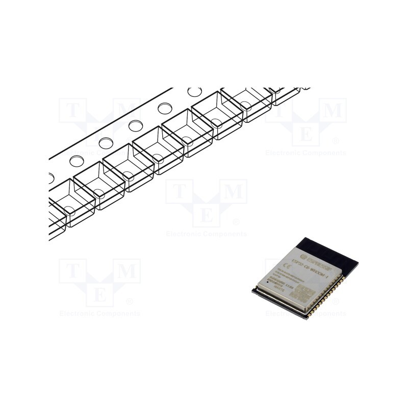 1 pcs x ESPRESSIF - ESP32-C6-WROOM-1-N16 - Module: IoT, Bluetooth Low Energy,WiFi, PCB, SMD, 18x25.5x3.1mm