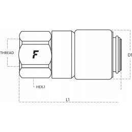 Diagnostic quick connector df socket 1 4 faster d