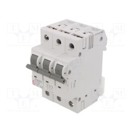 1 pcs x ETI POLAM - ETIMAT 6 3P C10 - Circuit breaker, 230/400VAC, Inom: 10A, Poles: 3, Charact: C, 6kA