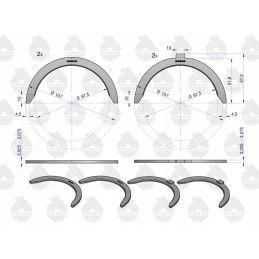 Set of half rings n025 and cut C 385 original