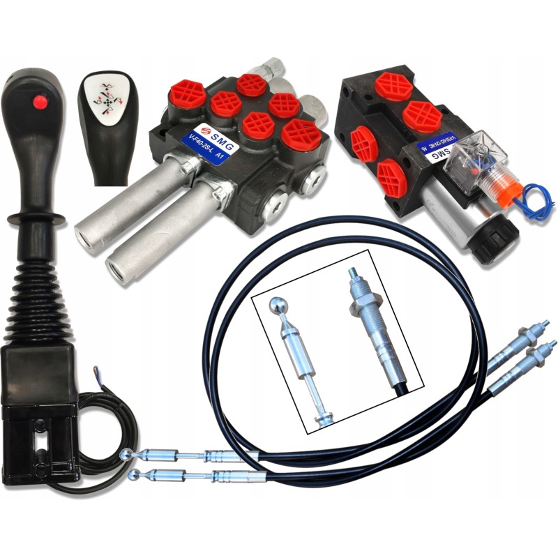 Set of 3 sections for turn joystick cable splitter