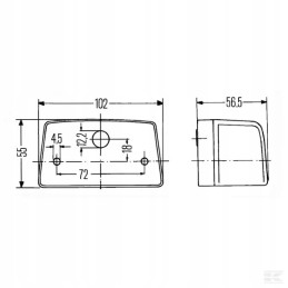 Hella license plate lighting lamp