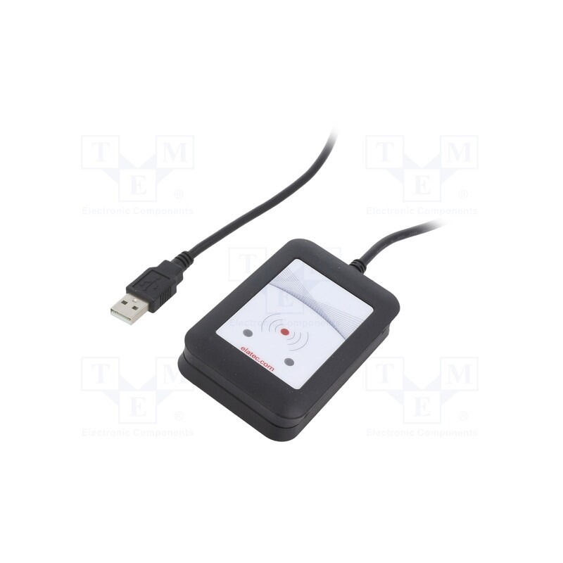 1 pcs x ELATEC - T4BT-BB2BEL6-PI - RFID reader, 4.3÷5.5V, USB, antenna, Range: 100mm, 88x56x18mm, ABS