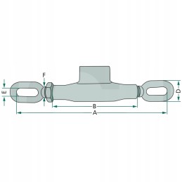 Turnbuckle 14mm 150mm 38mm granite