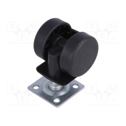 1 pcs x COLSON - JPN 040 P26X26 - Furniture wheel, Ø: 40mm, H: 44mm, torsional,with mounting plate