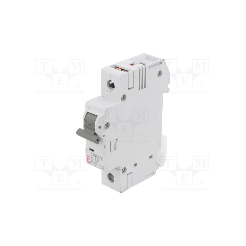1 pcs x ETI POLAM - ETIMAT 6 1P C50 - Circuit breaker, 230/400VAC, Inom: 50A, Poles: 1, Charact: C, 6kA