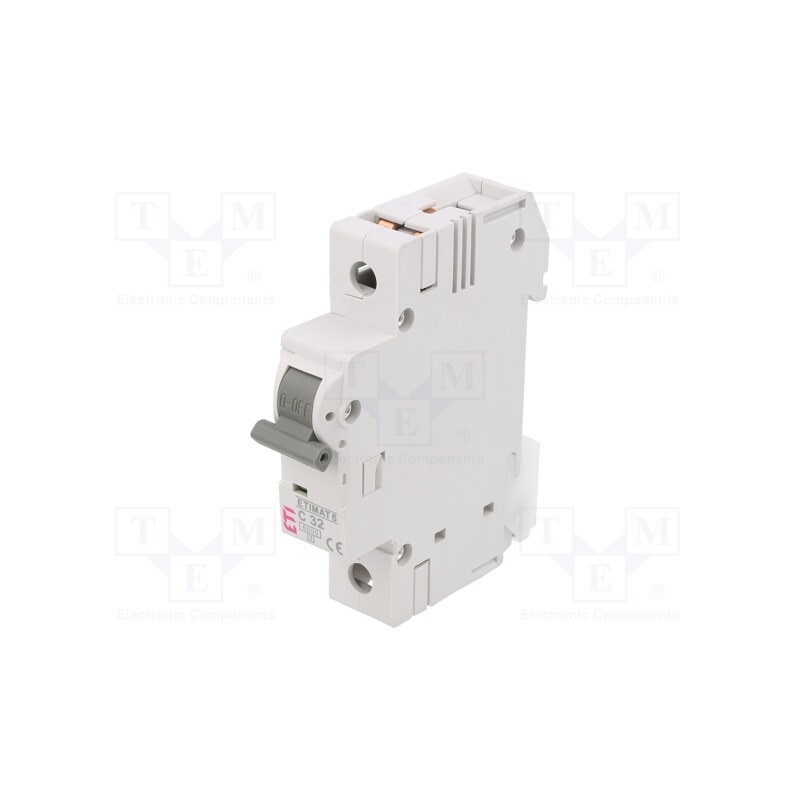 1 pcs x ETI POLAM - ETIMAT 6 1P C32 - Circuit breaker, 230/400VAC, Inom: 32A, Poles: 1, Charact: C, 6kA