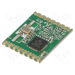1 pcs x HOPE MICROELECTRONICS - RFM65W-868S2 - Module: RF, FM receiver, FSK, 868MHz, SPI, -120dBm, 1.8÷3.6VDC, SMD
