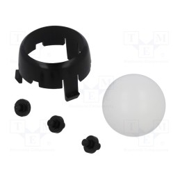 1 set x POLOLU - ROMI CHASSIS BALL CASTER KIT - BLACK - Ball casters, Kit: ball,housing, black, push-in, Tip mat: plastic