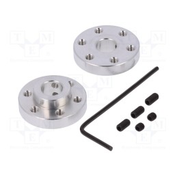 1 set x POLOLU - ALUMINUM MOUNTING HUB FOR 8MM SHAFT M3 H - Bracket wheel, Kit: adapter,allen wrench,mounting screws, 2pcs.