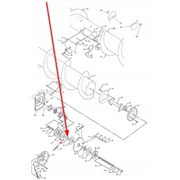 D45481600 o-ring of the intake drum axle