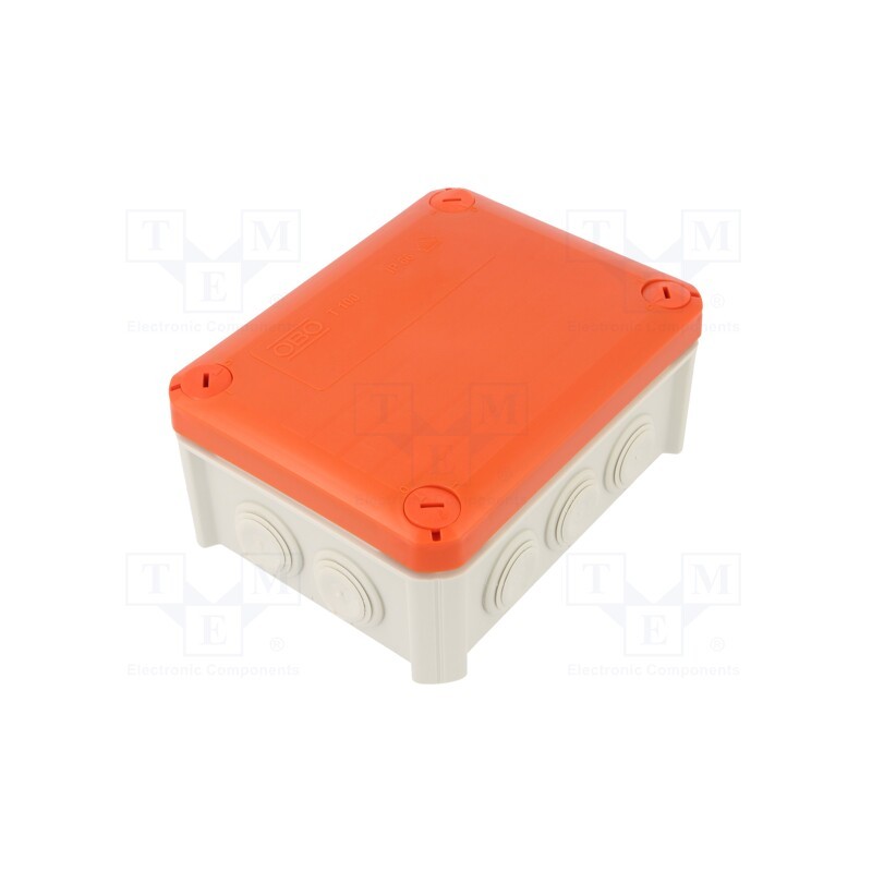 1 pcs x OBO BETTERMANN - T 100 RO-LGR - Enclosure: junction box, X: 116mm, Y: 150mm, Z: 67mm, IP66