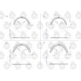 Set of half rings n 0 90 iii cut c 360 ursus