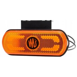 LED marker lamp, orange, rectangular, 12 24v
