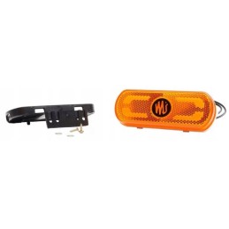 LED marker lamp, orange, rectangular, 12 24v