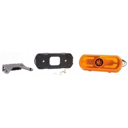 LED marker lamp, orange, rectangular, 12 24v