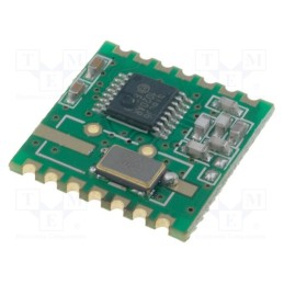 1 pcs x HOPE MICROELECTRONICS - RFM12B-868S2P - Module: RF, FM transceiver, FSK, 868MHz, SPI, -105dBm, 2.2÷3.8VDC