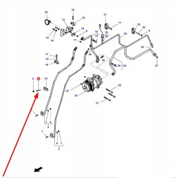 3010537x1 air conditioning pipe screw m8 x 50