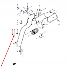 3010537x1 air conditioning pipe screw m8 x 50