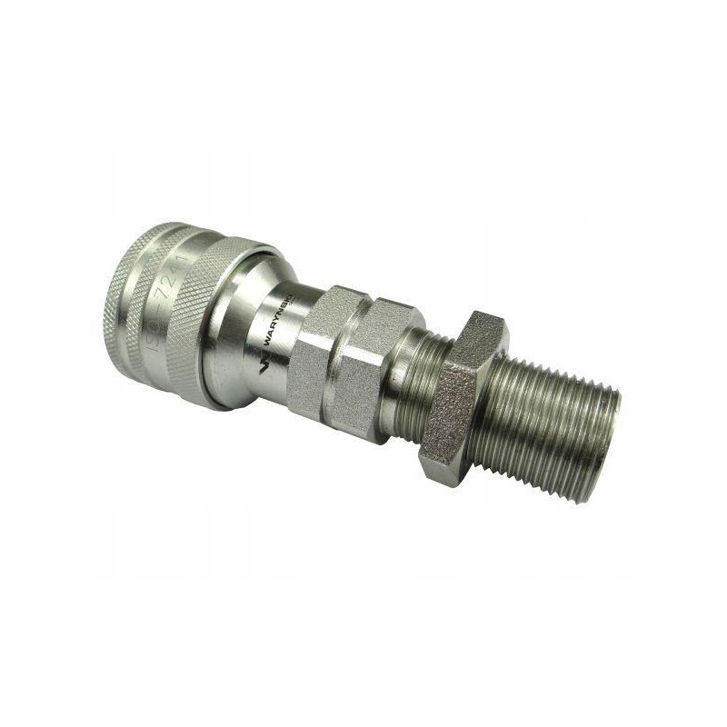 Hydraulic quick connector, long socket, M22x1, 5 threads