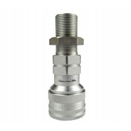 Hydraulic quick connector, long socket, M22x1, 5 threads