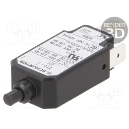1 pcs x SCHURTER - 4400.0116 - Circuit breaker, Urated: 240VAC, 48VDC, 9A, SPST, Poles: 1, DROP-IN