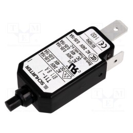 1 pcs x SCHURTER - 4400.0211 - Circuit breaker, Urated: 240VAC, 48VDC, 8A, SPST, Poles: 1, DROP-IN