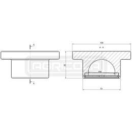 Socket for the HL 8011 hydrolider telescopic actuator