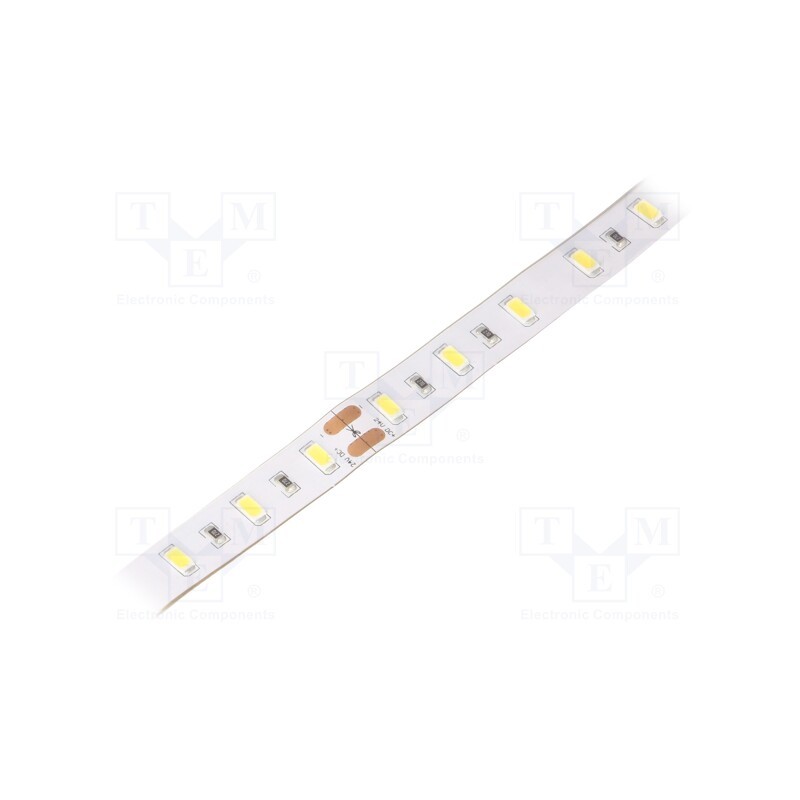 1 m x WISVA OPTOELECTRONICS - HH-S60F012-5630-24 CW WHITE PCB IP65 - LED tape, white cold, 5630, 24V, LED/m: 60, 12mm, white PCB