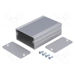 1 pcs x FISCHER ELEKTRONIK - AKG 55 28 80 ME - Enclosure: with panel, AKG, X: 55mm, Y: 80mm, Z: 28mm, aluminium, grey