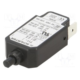 1 pcs x SCHURTER - 4400.0179 - Circuit breaker, Urated: 240VAC, 48VDC, 6A, SPST, Poles: 1, DROP-IN