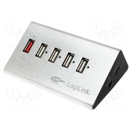 1 pcs x LOGILINK - UA0224 - Hub USB, USB 2.0, PnP and hot-plug,smart IC, Number of ports: 5