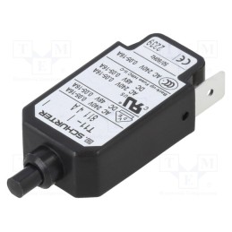 1 pcs x SCHURTER - 4400.0096 - Circuit breaker, Urated: 240VAC, 48VDC, 4A, SPST, Poles: 1, DROP-IN
