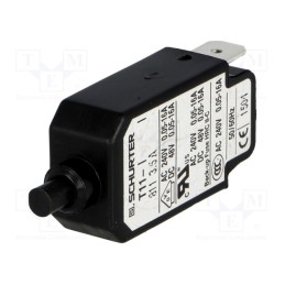 1 pcs x SCHURTER - 4400.0121 - Circuit breaker, Urated: 240VAC, 48VDC, 3.5A, SPST, Poles: 1, Ø9.6mm