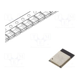 1 pcs x ESPRESSIF - ESP32-WROOM-32D-N8 - Module: IoT, Bluetooth Low Energy,WiFi, PCB, SMD, 18x25.5x3.1mm