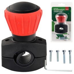 Red steering wheel knob, diameter 52mm