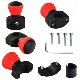 Red steering wheel knob, diameter 52mm