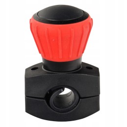 Red steering wheel knob, diameter 52mm