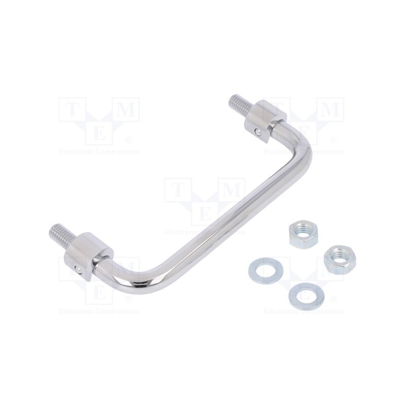 1 pcs x MENTOR - 286.3 - Handle, chromium plated steel, chromium plated, H: 34mm, L: 120mm