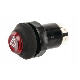 Round hazard warning light button switch