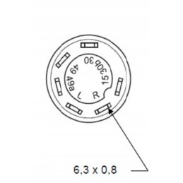 Round hazard warning light button switch