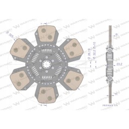 John Deere Warynski ceramic clutch disc